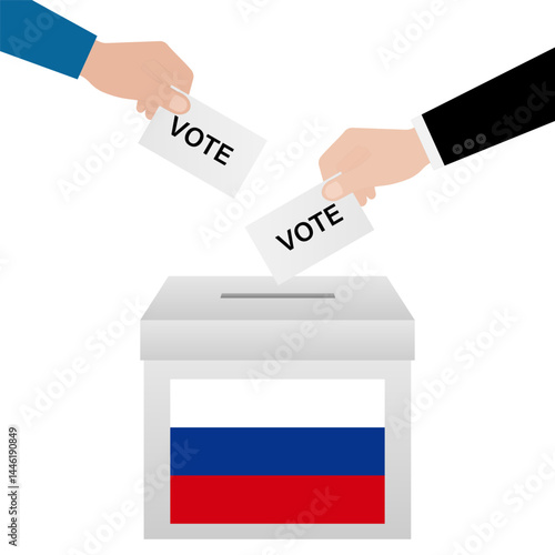 Election in the Russia. Election Concept. Vector Illustration.