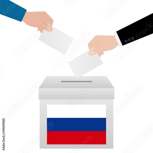 Election in the Russia. Election Concept. Vector Illustration.