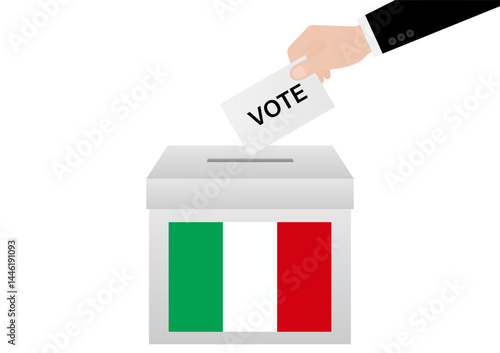 Election in the Italy. Election Concept. Vector Illustration.