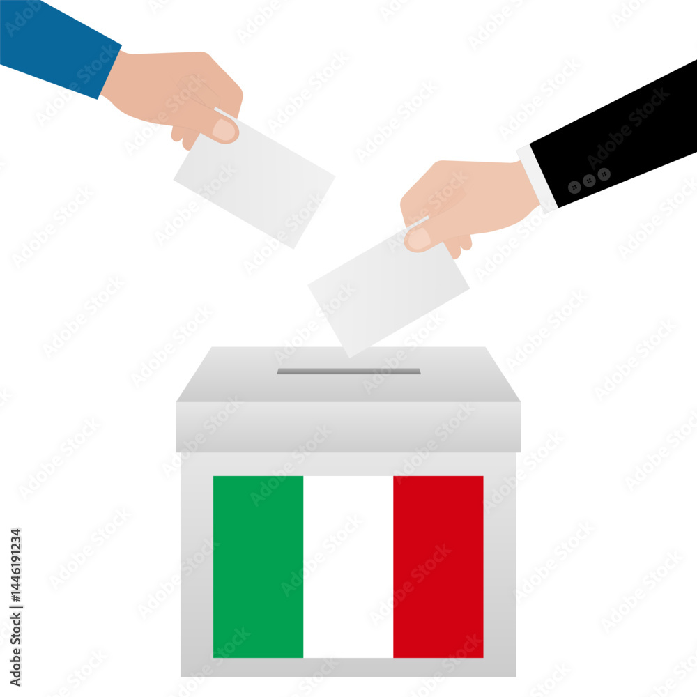 Election in the Italy. Election Concept. Vector Illustration. Election in the Italy. Election Concept. Vector Illustration.