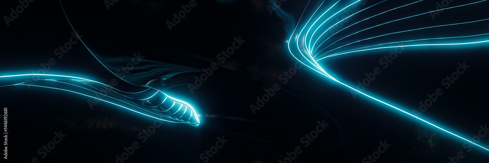 custom made wallpaper toronto digitalGlowing Neon Abstract Lines Against Dark Background