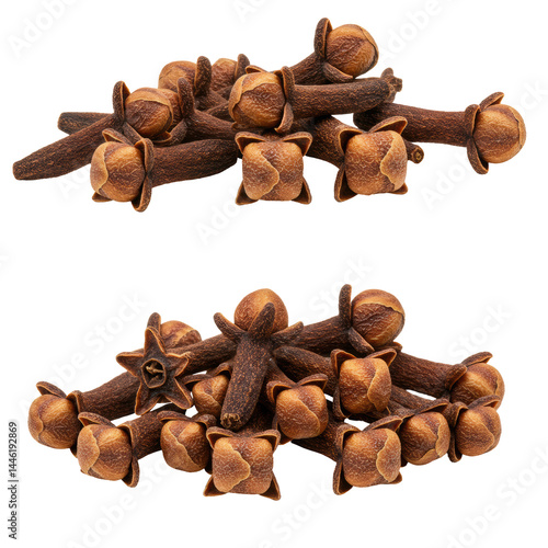 cloves isolated on transparent background, PNG, clove cutout, clove transparent background, clove buds PNG, whole cloves, clove image PNG, aromatic cloves, cloves clipart