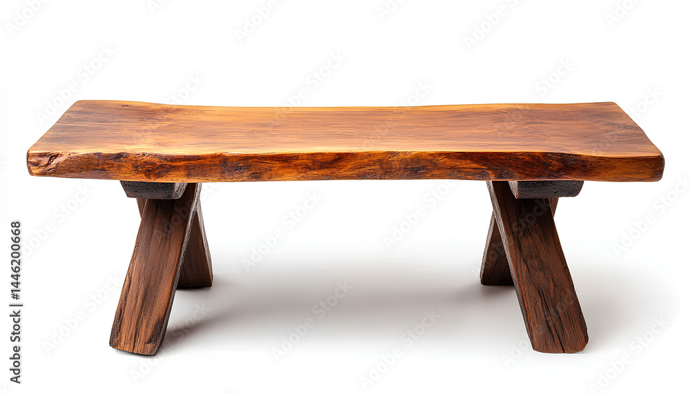 Empty wooden table surface on white background Empty wooden table surface on white background