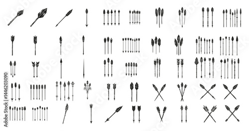 Set of collection arrow Isolated vector illustration editable