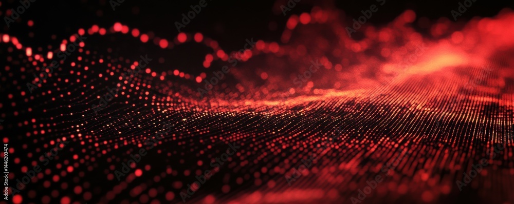 A close-up shot of a financial graph on a computer screen with red lines depicting the stock market.