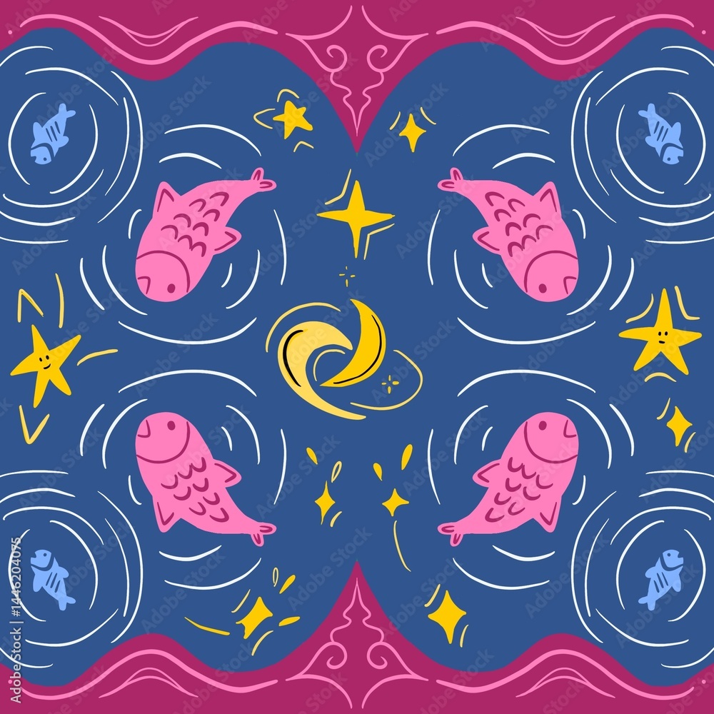 Obraz premium pattern with fishs