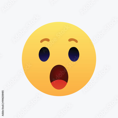 surprised emoji face. shocked wow emoticon
