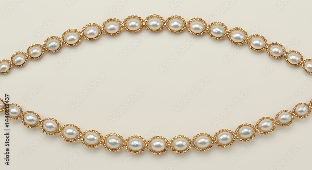 Obraz premium Pearl necklace on light background