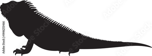Iguana Silhouette Vector Illustration