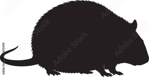 Ilin Island Cloud Rat Silhouette Vector Illustration