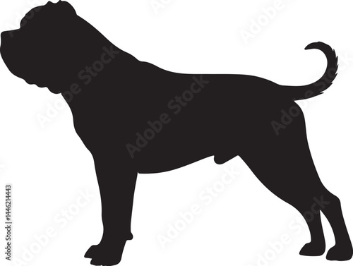 Nero Dog Silhouette Vector Illustration
