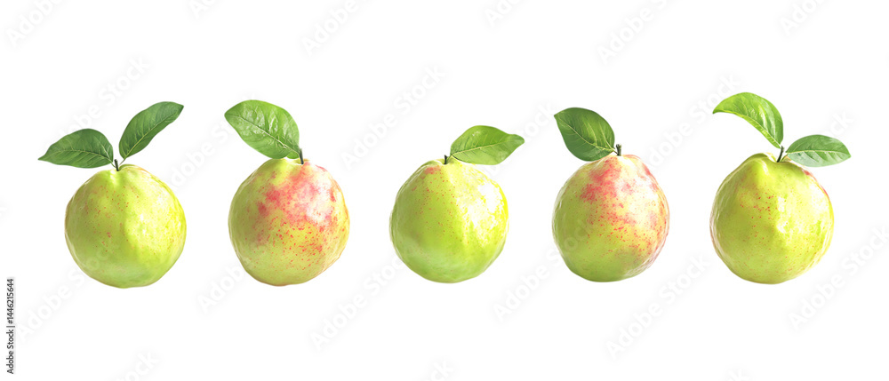 Pack of Guava Against Transparent Background for Fruit Marketing, Tropical Branding, or Healthy Diet Projects Pack of Guava Against Transparent Background for Fruit Marketing, Tropical Branding, or Healthy Diet Projects