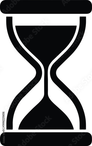 vector sand timer icon on white background .eps