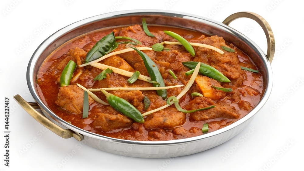 Vibrant Chicken Curry Bowl with Green Chilies, Ginger, and Savory Red Sauce
Vibrant Chicken Curry Bowl with Green Chilies, Ginger, and Savory Red Sauce