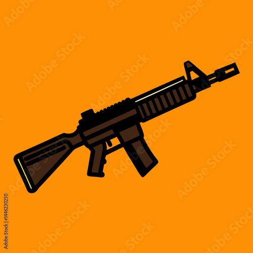 assault rifle vector illustration