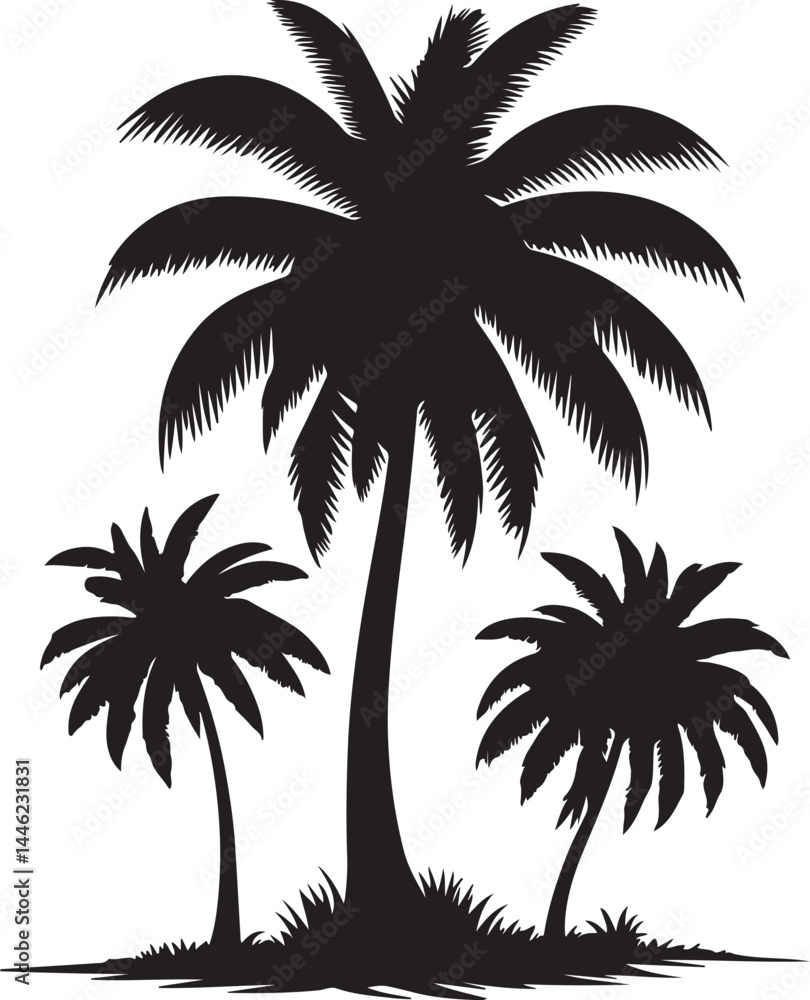 Palm Tree Sketch Outline vector, illustration Palm Tree Sketch Outline vector, illustration