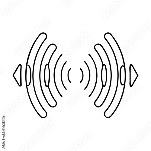harmonic sound waves icon, harmonic sound waves vector illustration-simple illustration of harmonic sound waves, perfect for harmonic sound waves logos and icons