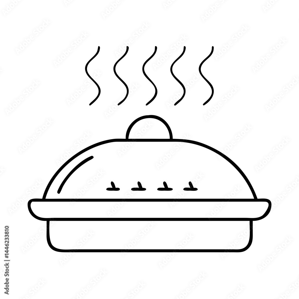 Obraz premium hot dish steam icon icon, hot dish steam icon vector illustration-simple illustration of hot dish steam icon, perfect for hot dish steam icon logos and icons