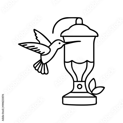 hummingbird feeder icon, hummingbird feeder vector illustration-simple illustration of hummingbird feeder, perfect for hummingbird feeder logos and icons