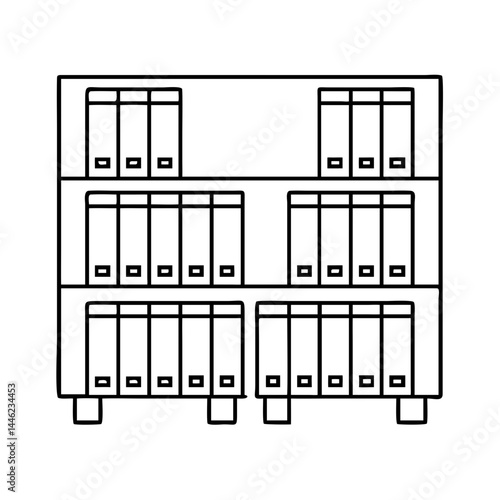 library aisle icon, library aisle vector illustration-simple illustration of library aisle, perfect for library aisle logos and icons