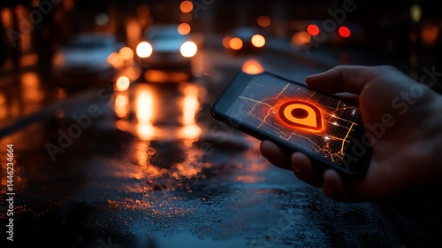 Nighttime navigation app on phone