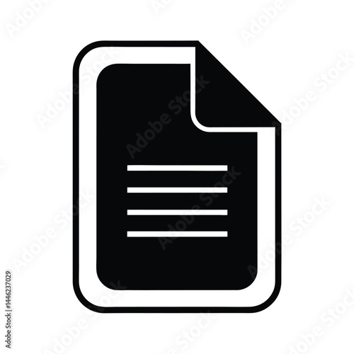 File Icon in Minimal Style for Document Access