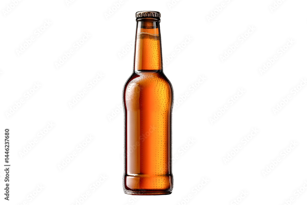 Refreshing Cold Beer Bottle Amber Liquid Delight Refreshing Cold Beer Bottle Amber Liquid Delight