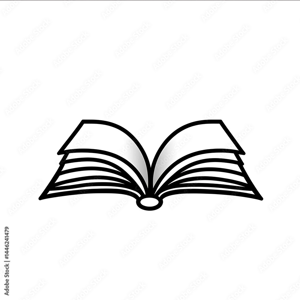 Book Glyph Icon Black line open book icon thick bold strokes minimalist vector representing education reading and knowledge Book Glyph Icon Black line open book icon thick bold strokes minimalist vector representing education reading and knowledge