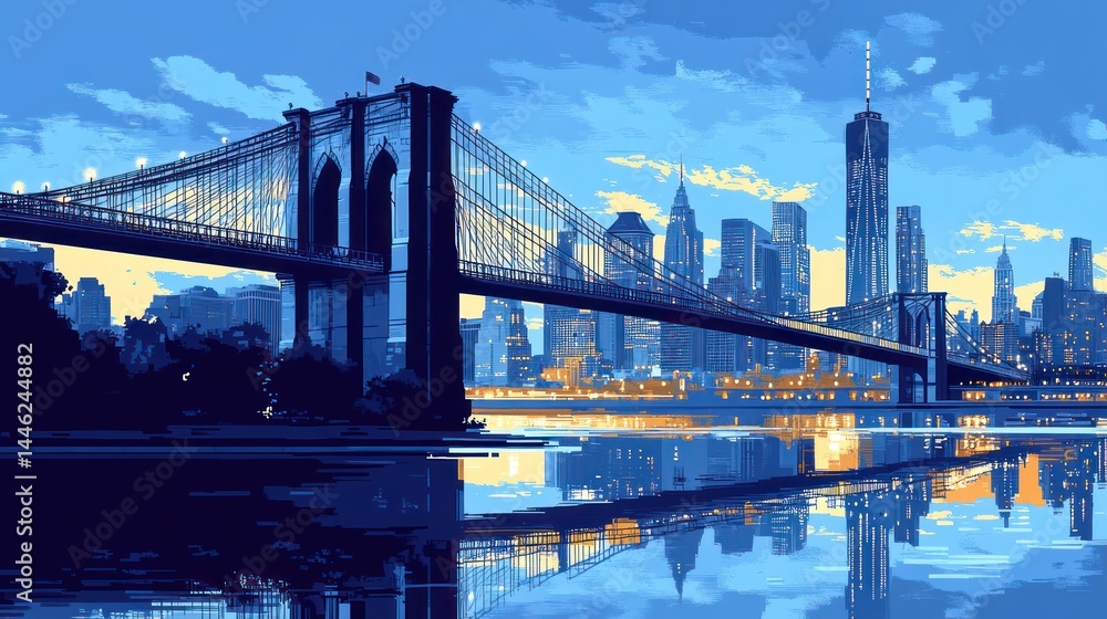 Fototapeta premium New York City Skyline at Dawn