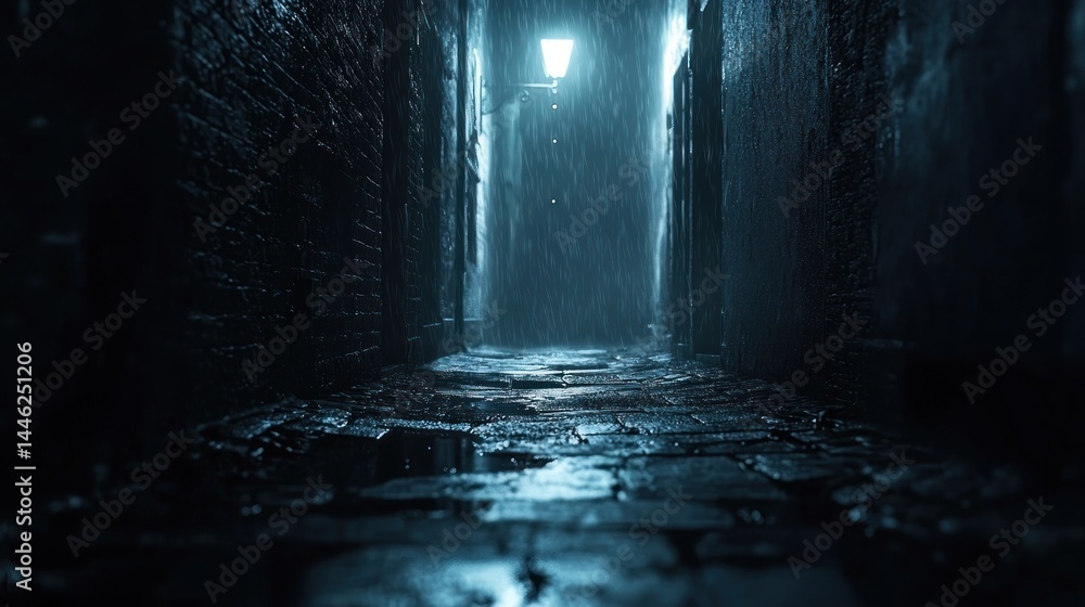 Rainy Night in a Dark Alleyway Rainy Night in a Dark Alleyway