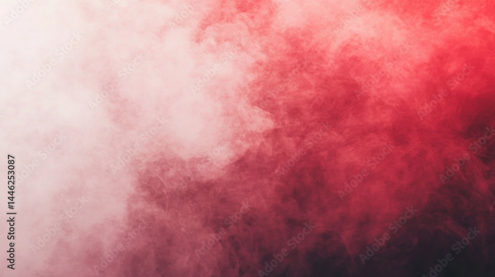 Obraz premium A vibrant, dynamic interplay of red and white smoke plumes.