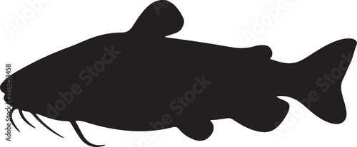 Banjo Catfish Vector Silhouette