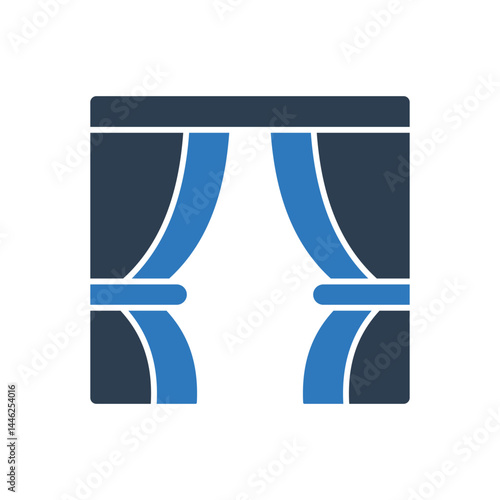 Curtain Icon Sign Symbol