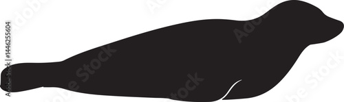 Harbor Seal Vector Silhouette