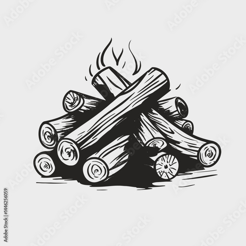 Firewood logs woodpile campfire fire wood burning pile of logs lumber timber bonfire fuel source
