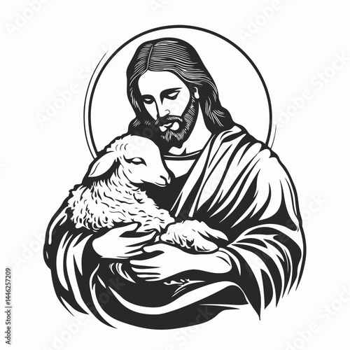 Jesus christ lamb shepherd religious christianity god savior lord faith bible gospel hope love peace