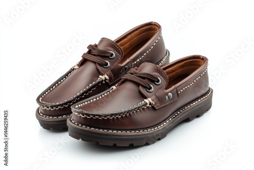 Wallpaper Mural Brown Leather Boat Shoes Classic Style Durable Design Perfect for Everyday Wear Torontodigital.ca