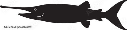 Paddlefish Vector Silhouette