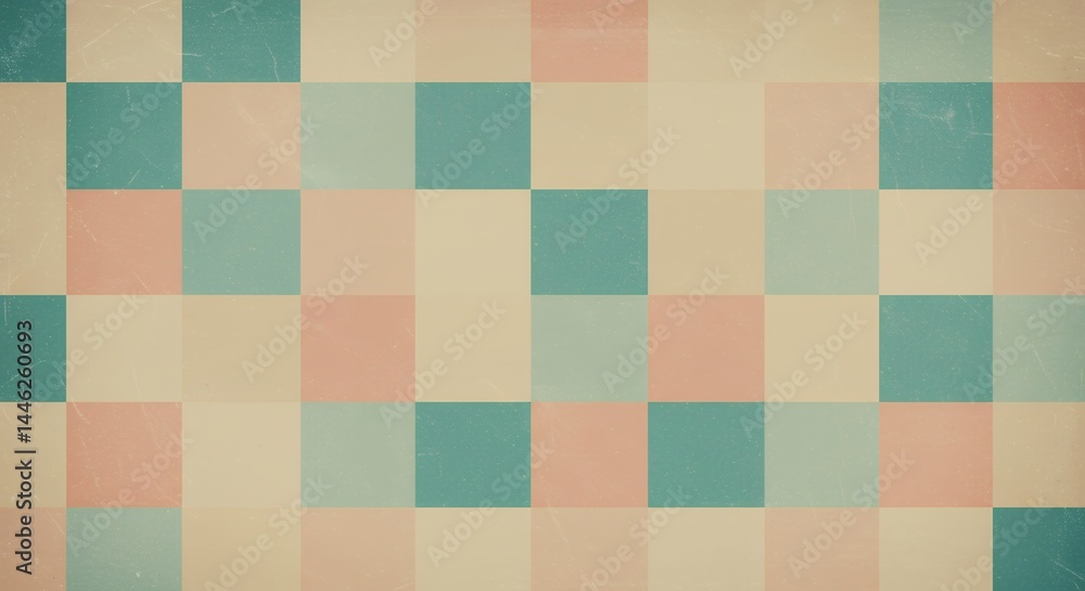 Fototapeta premium Pastel geometric square pattern background