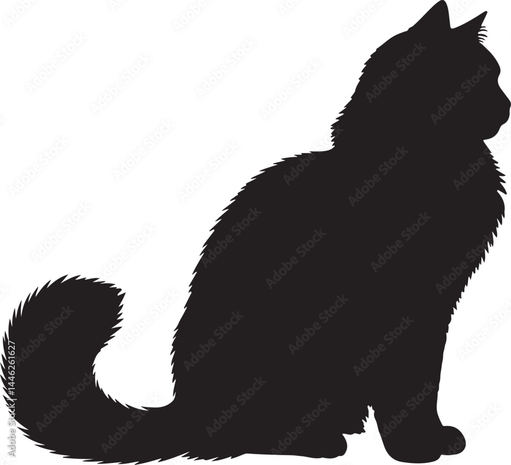 Ragdoll Cat Vector Silhouette Ragdoll Cat Vector Silhouette