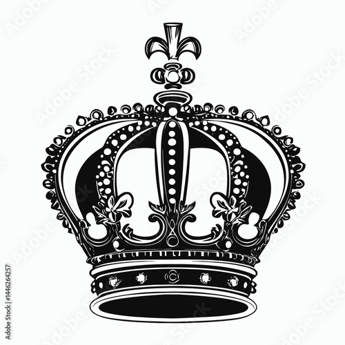 Crown king queen royal monarchy kingdom emperor royalty tiara prince princess majestic regal power silhouette