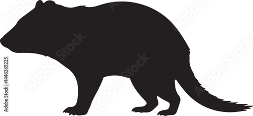 Tasmanian Devil Vector Silhouette