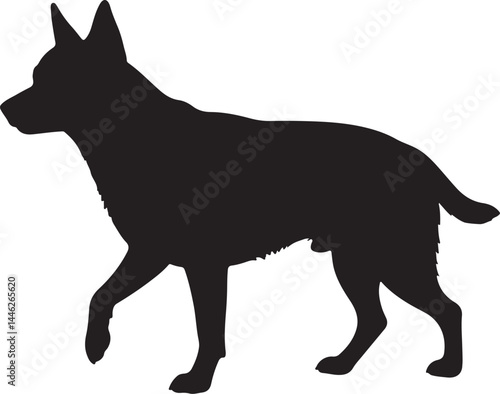 Texas Heeler Vector Silhouette