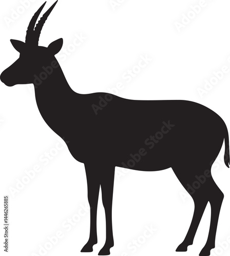 Uganda Kob Vector Silhouette