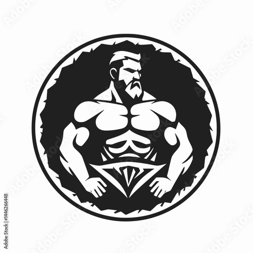 Fitness gym bodybuilding strongman muscle workout training powerlifting sport strength fitness bodybuilder gym silhouette