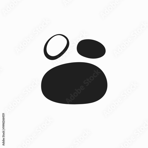 Black stones zen stones smooth stones spa stones meditation stones balance stones harmony stones wellness stones silhouette
