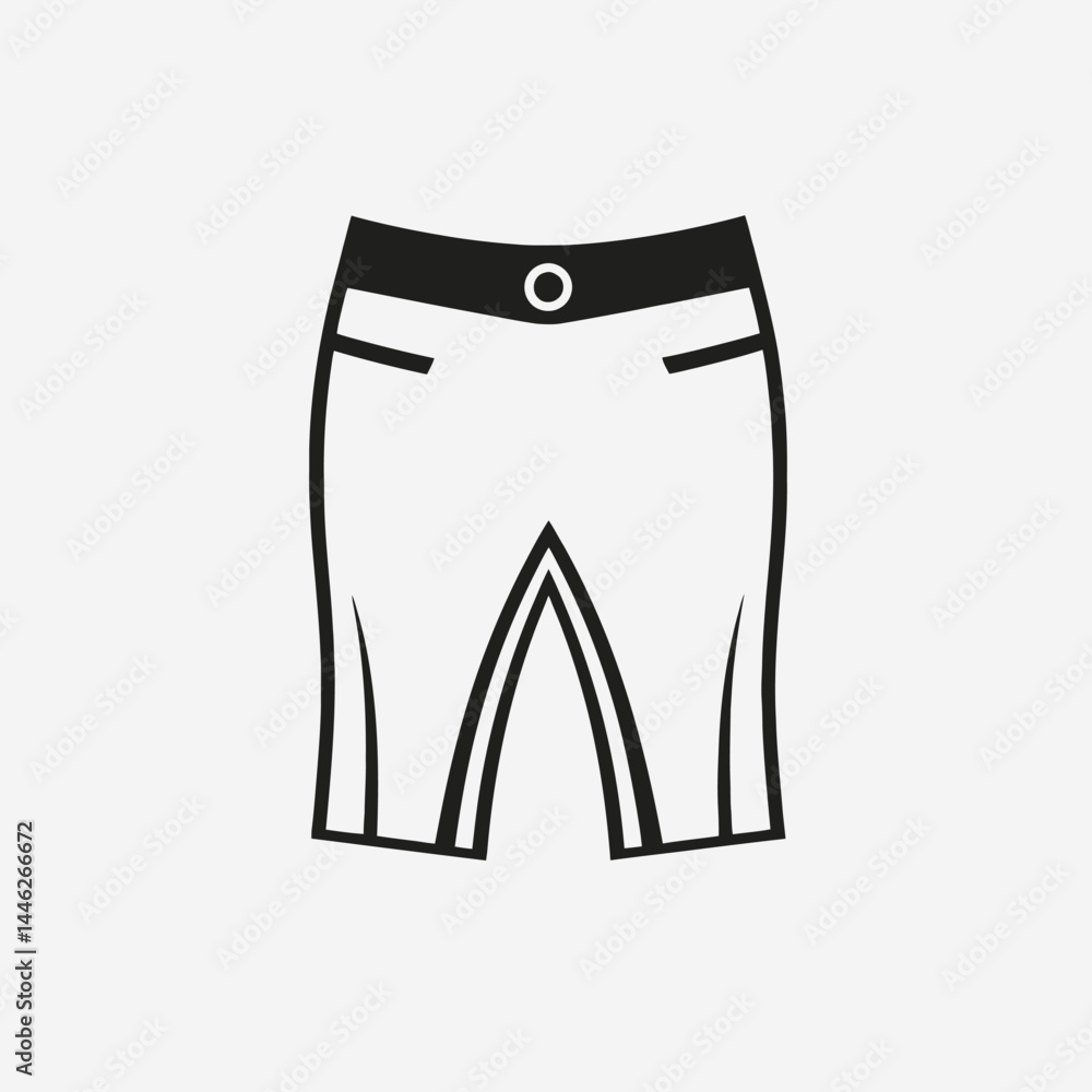 Vector pants clothing fashion apparel garment textile style design illustration trousers shorts icon silhouette Vector pants clothing fashion apparel garment textile style design illustration trousers shorts icon silhouette