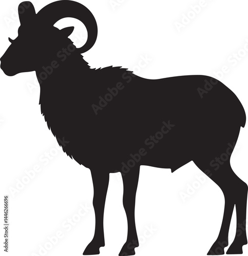 Urial Vector Silhouette
