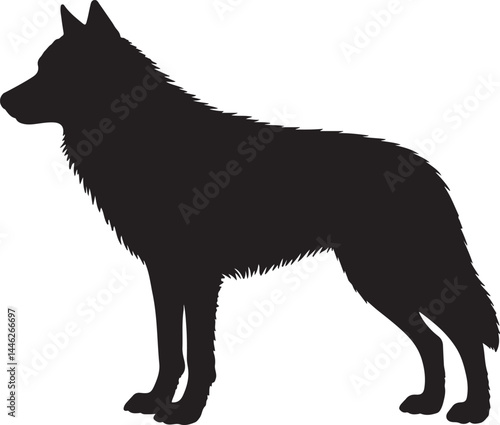 Utonagan Dog Vector Silhouette