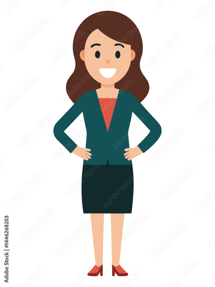 Confident smiling businesswoman standing strong Confident smiling businesswoman standing strong